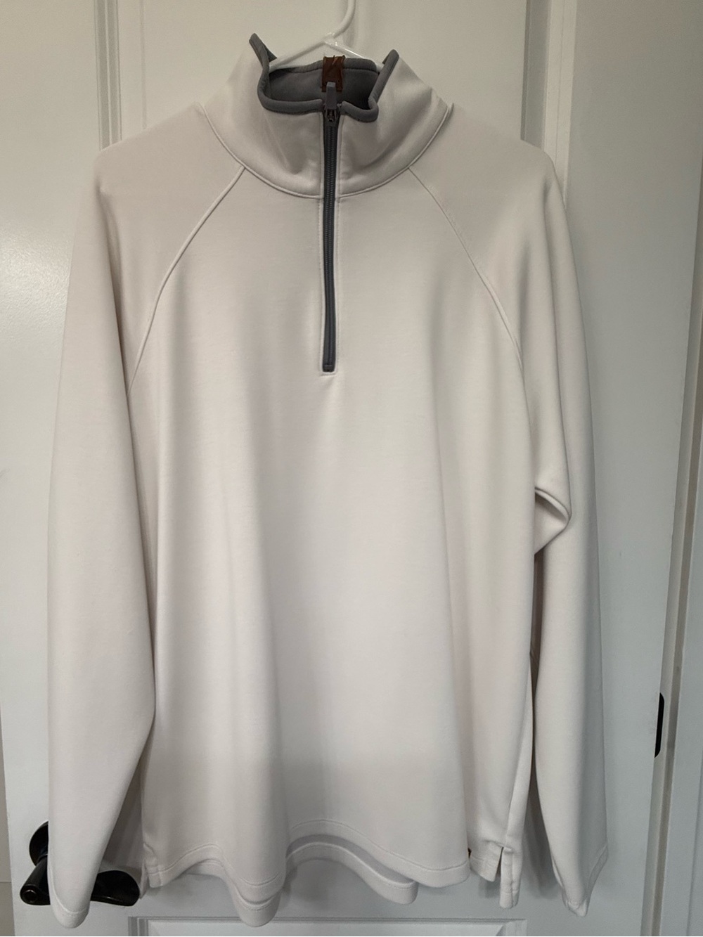 Fundamental Coast Men's White Quarter-Zip Size L, EUC